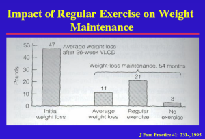 weight loss maintenance with exercise post diet